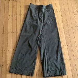 Lou & Grey Wide Legged high rise pants in green